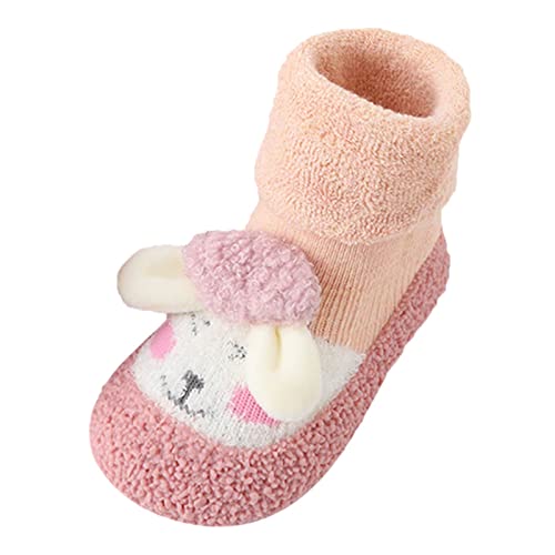 Generisch Babyschuhe Mädchen Krabbelschuhe rutschfeste Barfußschuhe Weicher Stricken Hausschuhe Kinderschuhe Babybodenschuhe von Generisch