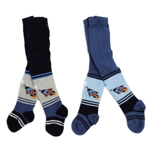 Generisch Babystrumpfhosen, 50/56, Junge, mit Raketen-Muster, 2 Paar von Generisch