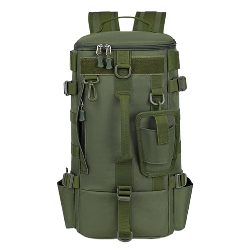 Generisch Backpack for Fishing, Water Resistant Fishing Tackle Bag, Backpack Organizer with Rod Holders, Portable Large Netting Gear Handbag with Multiple Compartments, Green von Generisch