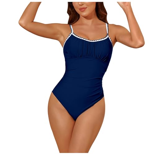 Generisch Badeanzug Damen Bauchweg Einteilige Bademode Swimsuit Spaghettiträger Einteiliger Schwimmanzug Monokini Badeanzüge für Damen Sommer Strandmode Swimsuits Badebekleidung Badeanzug Damen von Generisch
