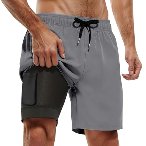 Generisch Badehose Herren,Schnelltrockend mit Tunnelzug Atmungsaktiv Schwimmhose Sommer Hawaii Shorts Klassische Schlichter Schwimmen Farbverlauf Schwimmshorts Strand Pool von Generisch