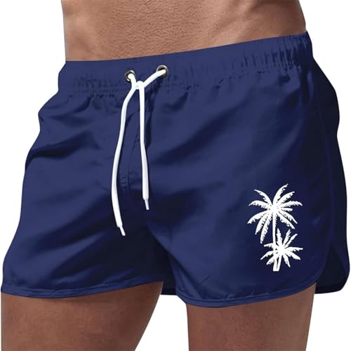 Generisch Badehose Herren Badeshorts Kurz Strandshorts Schwimmshorts mit Gedruckt Bademode Schwimmhose Jungen Schnelltrocknend Sportshorts Männer Boardshorts mit Kordelzug Surf Shorts von Generisch