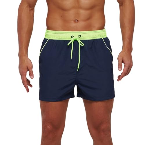 Generisch Badehose Herren Kurz Freizeit Short Mit Innenslip Swim Shorts Badehose Mit Reißverschlusstasche Badeshorts Schnelltrocknend Boardshorts Kurz Atmungsaktiv Wasserabweisend Badeshorts von Generisch
