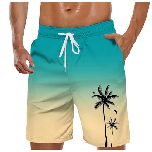 Generisch Badehose Herren Lang Badeshorts Männer mit Innenhose Schwimmhosen Knielang Strandshorts Jungen Bademode für Herren Surfen Schnelltrocknend S-3XL von Generisch