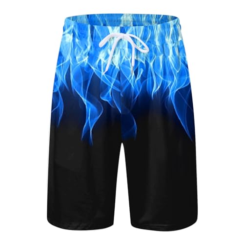 Generisch Badehose Herren Lang Badeshorts Männer mit Innenhose Schwimmhosen Knielang Strandshorts Jungen Bademode für Herren Surfen Schnelltrocknend S-3XL von Generisch