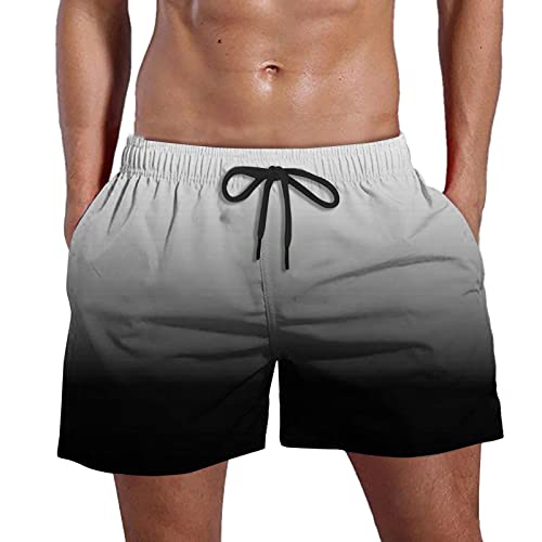 Generisch Badehose Herren Schnelltrocknend Strandshorts mit Mesh-Futter Herren Shorts Sommer Badehose 3XL Lang Elastisch von Generisch