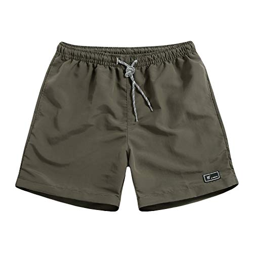 Generisch Badehosen für Herren Lange Sporthose Sporthose lang Lange Unterhosen Baumwolle Laufshorts Herren Tennis-Shorts Shorts Herren Sommer Armeegrün-D XL 2.99 von Generisch