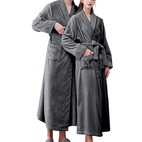 Generisch Bademantel Set Für Paare Unisex Hausmantel Saunamantel Sauna Mantel Mit Langemleicht Pyjama Für Hochzeit Braut Party Leichter Bademantel Sauna Kimono Bademante Morgenmantel von Generisch