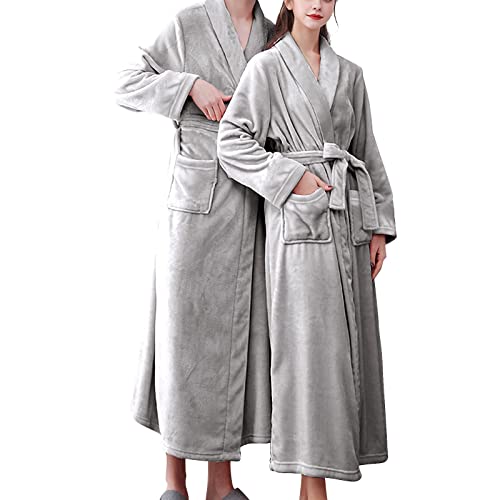 Generisch Bademantel Set Für Paare Unisex Hausmantel Saunamantel Sauna Mantel Mit Langemleicht Pyjama Für Hochzeit Braut Party Leichter Bademantel Sauna Kimono Bademante Morgenmantel von Generisch
