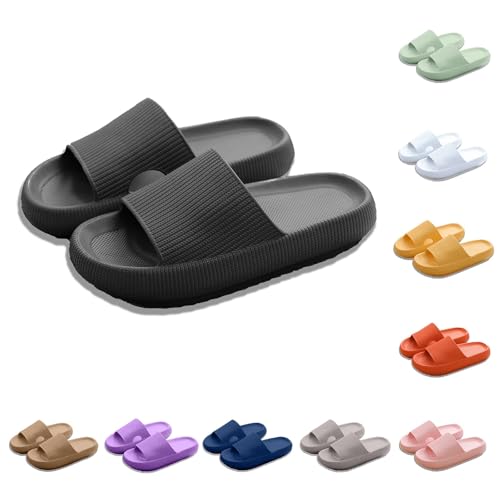 Generisch Badeschuhe Damen Herren Original Slippers Super Weich hauslatschen Sommer Pantoletten Indoor/Outdoor Hausschlappen Unisex Badeschlappen Rutschfest Badelatschen leicht Hausschuhe von Generisch