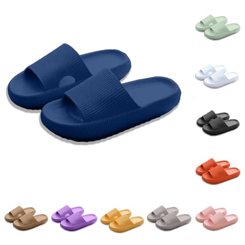 Generisch Badeschuhe Damen Herren Original Slippers Super Weich hauslatschen Sommer Pantoletten Indoor/Outdoor Hausschlappen Unisex Badeschlappen Rutschfest Badelatschen leicht Hausschuhe von Generisch