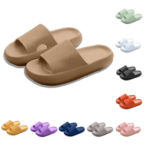 Generisch Badeschuhe Damen Herren Original Slippers Super Weich hauslatschen Sommer Pantoletten Indoor/Outdoor Hausschlappen Unisex Badeschlappen Rutschfest Badelatschen leicht Hausschuhe von Generisch