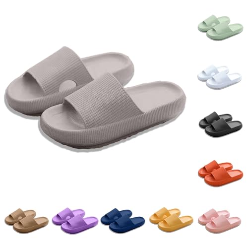 Generisch Badeschuhe Damen Herren Original Slippers Super Weich hauslatschen Sommer Pantoletten Indoor/Outdoor Hausschlappen Unisex Badeschlappen Rutschfest Badelatschen leicht Hausschuhe von Generisch