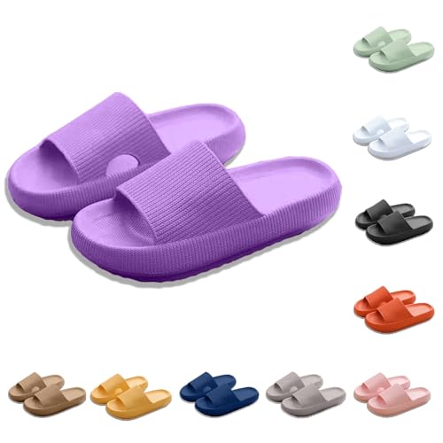 Generisch Badeschuhe Damen Herren Original Slippers Super Weich hauslatschen Sommer Pantoletten Indoor/Outdoor Hausschlappen Unisex Badeschlappen Rutschfest Badelatschen leicht Hausschuhe von Generisch