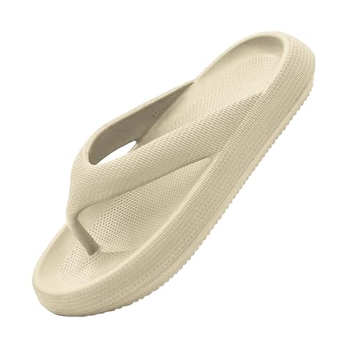 Generisch Badeschuhe Damen Zehentrenner Badelatschen Dicker Sohle Flip Flops Weich Rutschfeste Badeschlappen Cozislides Slippers Leicht Sommerschuhe Breiter Fuß Badesandalen Wolke Hausschuhe von Generisch
