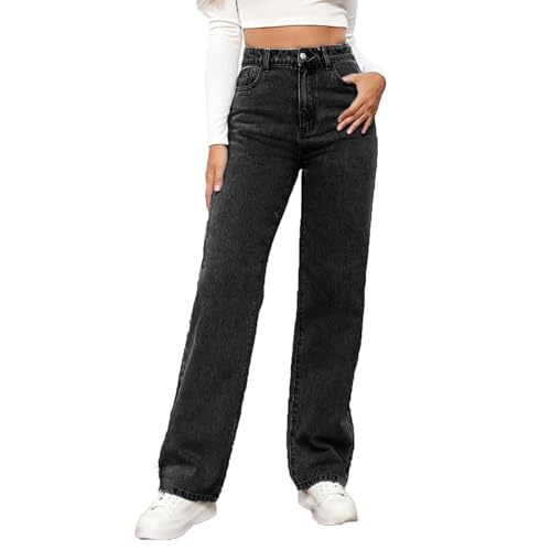 Generisch Baggy Jeans Damen Jeanshose High Waist Jeanshosen Wide Leg Damenhose Sommer Denim Pants Sommer Leichte Dünne Sommerhose Weites Bein Freizeithose Lässig Hose Sale Schwarz XXL Generisch Baggy Jeans Damen Jeanshose High Waist Jeanshosen Wide Leg Damenhose Sommer Denim Pants Sommer Leichte Dünne Sommerhose Weites Bein Freizeithose Lässig Hose Sale Schwarz XXL von Generisch