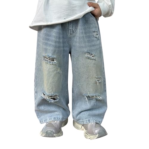 Generisch Baggy Jeans Jungs 164 Weites Bein Jeanshosen Rapper Kostüm Kinder Barrel Denim Hose Straight Leg Denimhose Elastischem Bund Cargo Jeans Mode Stretch Streetwear Frühling Freizeithose,Blau Generisch Baggy Jeans Jungs 164 Weites Bein Jeanshosen Rapper Kostüm Kinder Barrel Denim Hose Straight Leg Denimhose Elastischem Bund Cargo Jeans Mode Stretch Streetwear Frühling Freizeithose,Blau von Generisch