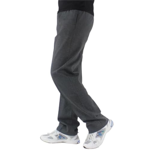 Generisch Baggy Jogginghose Herren Breite Jogging Hose Weites Bein Baumwolle Elastische Taille Sweatpants Lang Sporthose Sweat Pants Men Winter Warme Männer Sweathose Mit Taschen F2- Grau L von Generisch