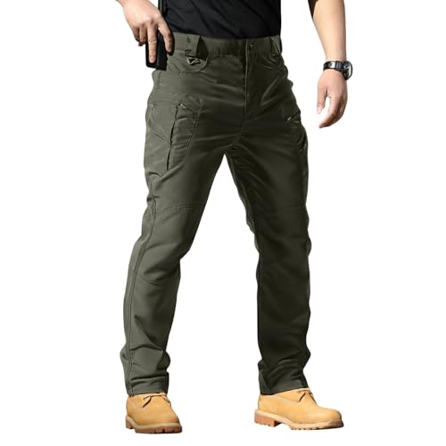 Generisch Baggy Jogginghose Herren Haremshose Wanderhose Wasserdicht Atmungsaktiv und Leicht Camouflage Hose Freizeithose Chinohose Männer Gürtel Schwarz Schnellfickerhose Sporthose Hosen für Jungen von Generisch