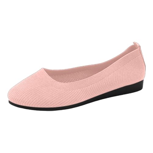 Generisch Ballerina Damen Flach Ballerinas Strickkleid Schuhe rutschfest Slip on Bequem Stricken Sneaker Runde Zehe Walkingschuhe Mokassins Flat Elegant Sportlich Sommerschuhe von Generisch