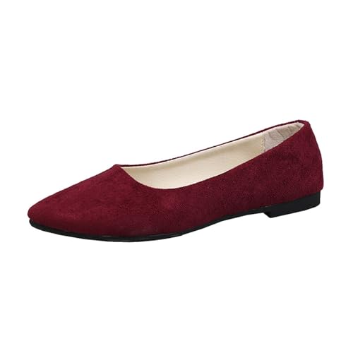 Generisch Ballerina Damen Schlupfballerinas Ballerinas Flache Slip On Walking Flats Schuhe mit spitzer Zehenpartie Damenschuhe Bequem und Elegant Abendschuhe Weiche Flache Schuhe für Damen von Generisch