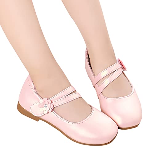 Generisch Ballerina Schuhe Mädchen Dirndlschuhe Niedlich Schulschuhe mit Schleife Kinderschuhe Festliche Ballettschuhe Halbschuhe Prinzessinnenschuhe Prinzessin Schuhe Kommunionschuhe von Generisch