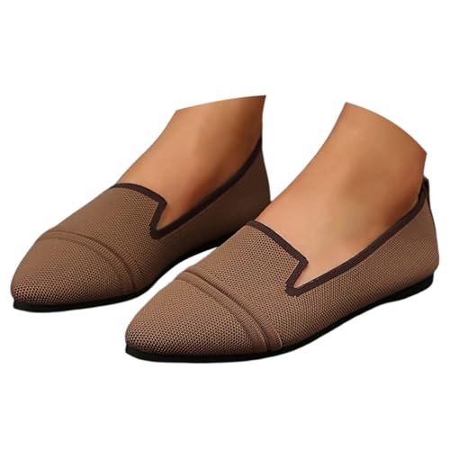 Generisch Ballettschuhe Damen Sommerschuhe Spitze Ballerinas Tanzschuhe Flache Loafers Bequeme Schuhe Slip On Schlüpfschuhe Freizeitschuhe Wanderschuhe Halbschuhe für Büro Segelschuhe von Generisch