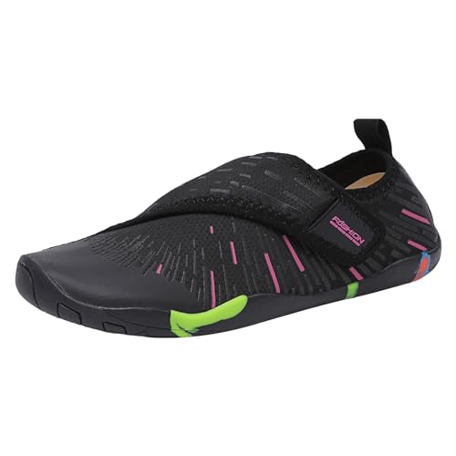 Generisch Barfuß Gummistiefel Damen Stiefel Weiter Schaft Leichte Badeschuhe für Damen und Herren,Tauch und Strandschuhe,Outdoor Barfuß Tauchschuhe,Schwimmen,Waten,Schuhe Keilabsatz (Pink,36) von Generisch