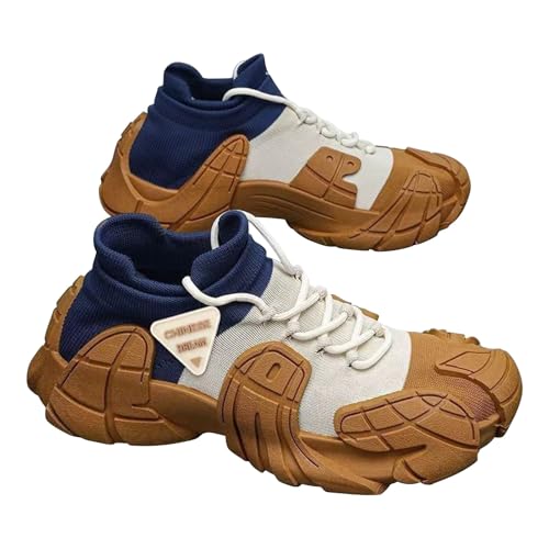 Generisch Barfußschuhe Herren Freizeitschuhe Sommer Atmungsaktive Laufschuhe Einfarbig Slip On Dicker Sohle Dämpfung Sportschuhe Outdoor Running Casual Sommerschuhe Mit Schnürsenkel,39-42 Eu von Generisch