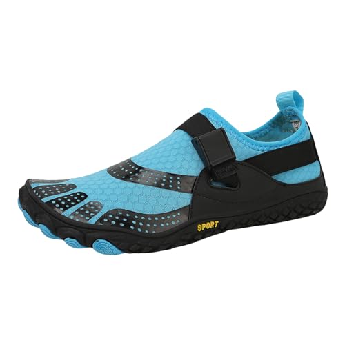 Generisch Barfußschuhe Herren Leichte Sportschuhe Damen Sommer Schwimmschuhe Segelschuhe Unisex Aquaschuhe Wasserschuhe Stoffschuhe Weiß Arbeitsschuhe Pflege rutschfeste Turnschuhe Bequeme Schuhe von Generisch