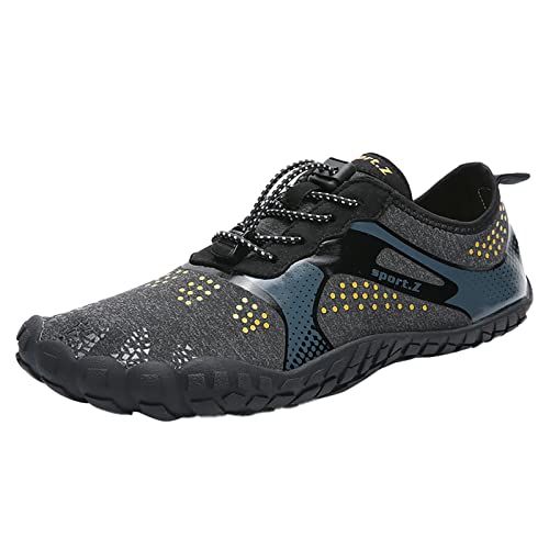 Generisch Barfußschuhe Herren Leichte Wasserschuhe Damen Atmungsaktive Ringerschuhe Erwachsene Sommerschuhe Trekkingschuhe Zehenschuhe Pflege Schuhe rutschfeste Turnschuhe Segelschuhe von Generisch