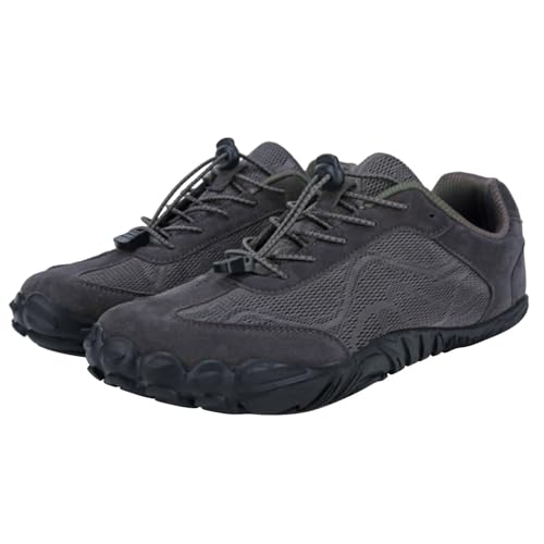 Generisch Barfußschuhe Herren Outdoor Wandern - Wanderschuhe Herren Leicht Wasserdicht Atmungsaktive Trekkingschuhe rutschfest Kletterschuhe Slip-On Fußballschuhe Bequem Turnschuhe Vermascht Sneaker von Generisch