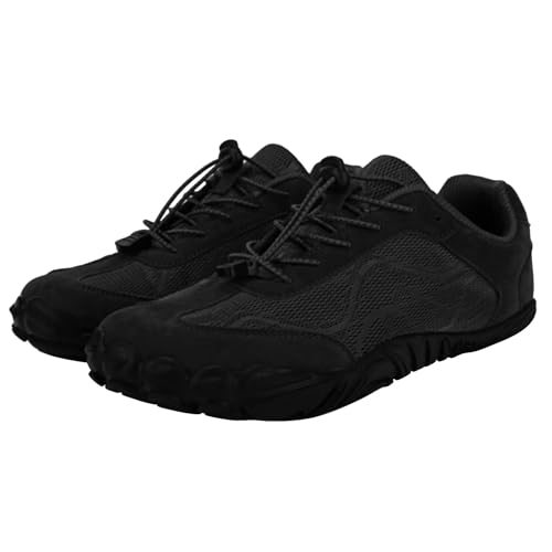 Generisch Barfußschuhe Herren Outdoor Wandern - Wanderschuhe Herren Leicht Wasserdicht Atmungsaktive Trekkingschuhe rutschfest Kletterschuhe Slip-On Fußballschuhe Bequem Turnschuhe Vermascht Sneaker von Generisch