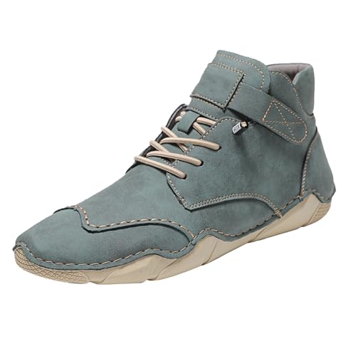 Generisch Barfußschuhe Herren Wanderschuhe High-Top Leichtgewichts Rutschfeste Bequeme Turnschuhe Einfarbig Weiche Sohle Dämpfung Sportschuhe Outdoor Running Workout Sneaker Mit Schnürsenkel 39-48 von Generisch