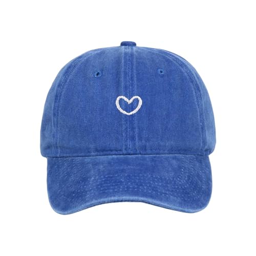 Generisch Baseball Cap Damen mit Herzförmiges Stickmuster Mütze Verstellbarem Kappe Outdoor Sports Cap von Generisch