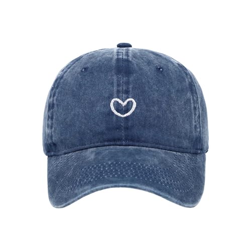 Generisch Baseball Cap Damen mit Herzförmiges Stickmuster Mütze Verstellbarem Kappe Outdoor Sports Cap von Generisch