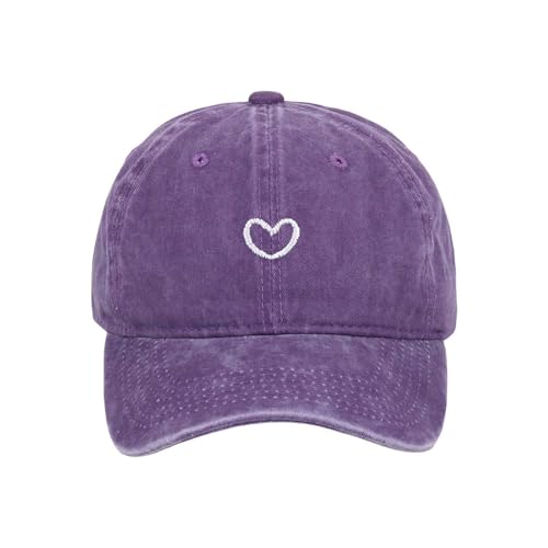 Generisch Baseball Cap Damen mit Herzförmiges Stickmuster Mütze Verstellbarem Kappe Outdoor Sports Cap von Generisch