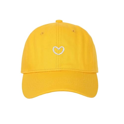 Generisch Baseball Cap Damen mit Herzförmiges Stickmuster Mütze Verstellbarem Kappe Outdoor Sports Cap von Generisch