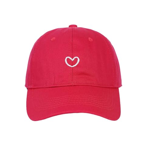 Generisch Baseball Cap Damen mit Herzförmiges Stickmuster Mütze Verstellbarem Kappe Outdoor Sports Cap von Generisch