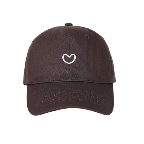 Generisch Baseball Cap Damen mit Herzförmiges Stickmuster Mütze Verstellbarem Kappe Outdoor Sports Cap von Generisch