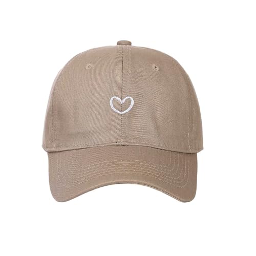 Generisch Baseball Cap Damen mit Herzförmiges Stickmuster Mütze Verstellbarem Kappe Outdoor Sports Cap von Generisch