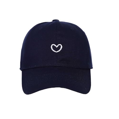 Generisch Baseball Cap Damen mit Herzförmiges Stickmuster Mütze Verstellbarem Kappe Outdoor Sports Cap von Generisch