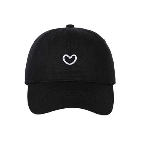 Generisch Baseball Cap Damen mit Herzförmiges Stickmuster Mütze Verstellbarem Kappe Outdoor Sports Cap von Generisch