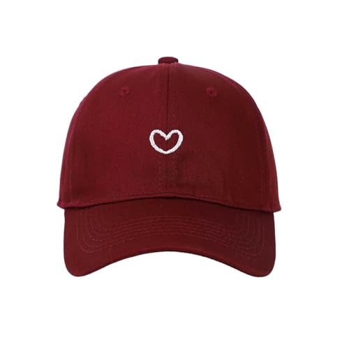 Generisch Baseball Cap Damen mit Herzförmiges Stickmuster Mütze Verstellbarem Kappe Outdoor Sports Cap von Generisch