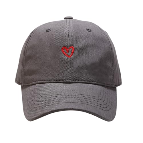 Generisch Baseball Cap Damen mit Herzförmiges Stickmuster Mütze Verstellbarem Kappe Outdoor Sports Cap von Generisch
