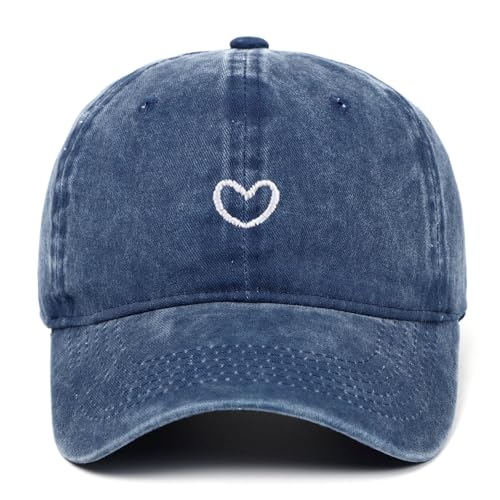 Generisch Baseball Cap Damen mit Herzförmiges Stickmuster Mütze Verstellbarem Kappe Outdoor Sports Cap von Generisch