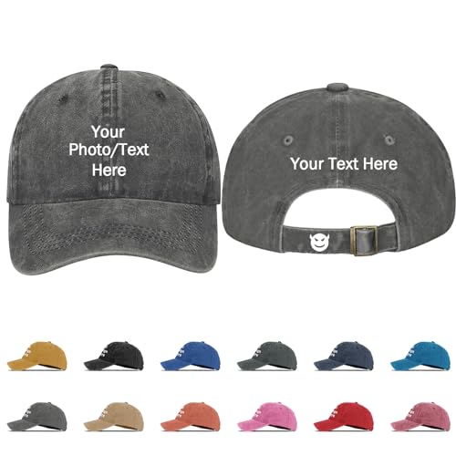 Generisch Baseball Caps für Herren Baseball Cap Damen Personalisierte Baseballkappe mit Drucken Text, Logo und Foto Verstellbarer Cappy Frauen Cap Herren von Generisch