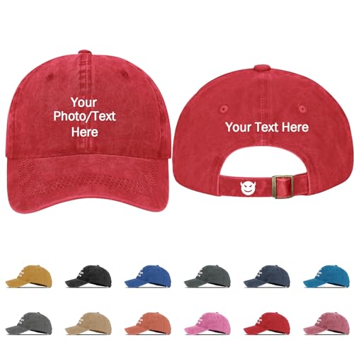 Generisch Baseball Caps für Herren Baseball Cap Damen Personalisierte Baseballkappe mit Drucken Text, Logo und Foto Verstellbarer Cappy Frauen Cap Herren von Generisch