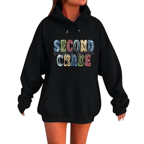 Generisch Basic Kapuzenpullover Damen Oversized Hoodie Casual Langarm Pullover Sweatshirt mit Kapuze,Damen Pullover V Ausschnitt,Herbst/Wintergeschenk von Generisch