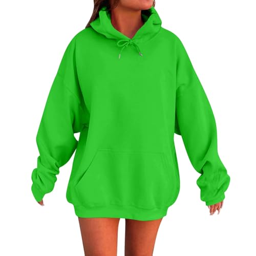 Generisch Basic Kapuzenpullover Damen Oversized Hoodie Casual Langarm Pullover Sweatshirt mit Kapuze,Jacke Damen Herbst Lang,Bequem und weich Generisch Basic Kapuzenpullover Damen Oversized Hoodie Casual Langarm Pullover Sweatshirt mit Kapuze,Jacke Damen Herbst Lang,Bequem und weich von Generisch
